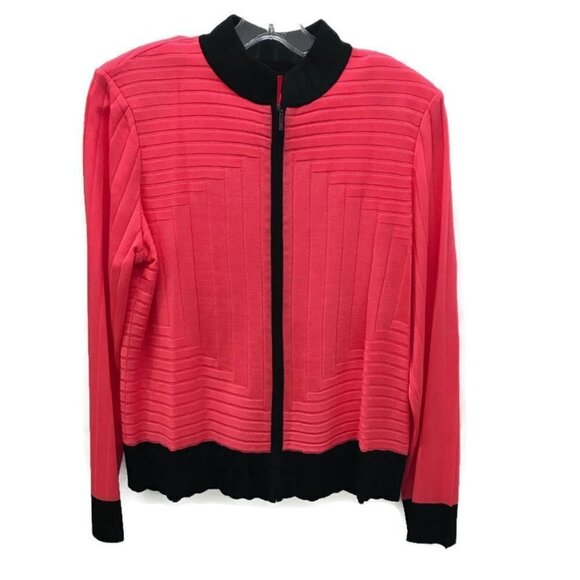 Ming Wang Salmon Pink Cardigan Jacket - Picture 1 of 2